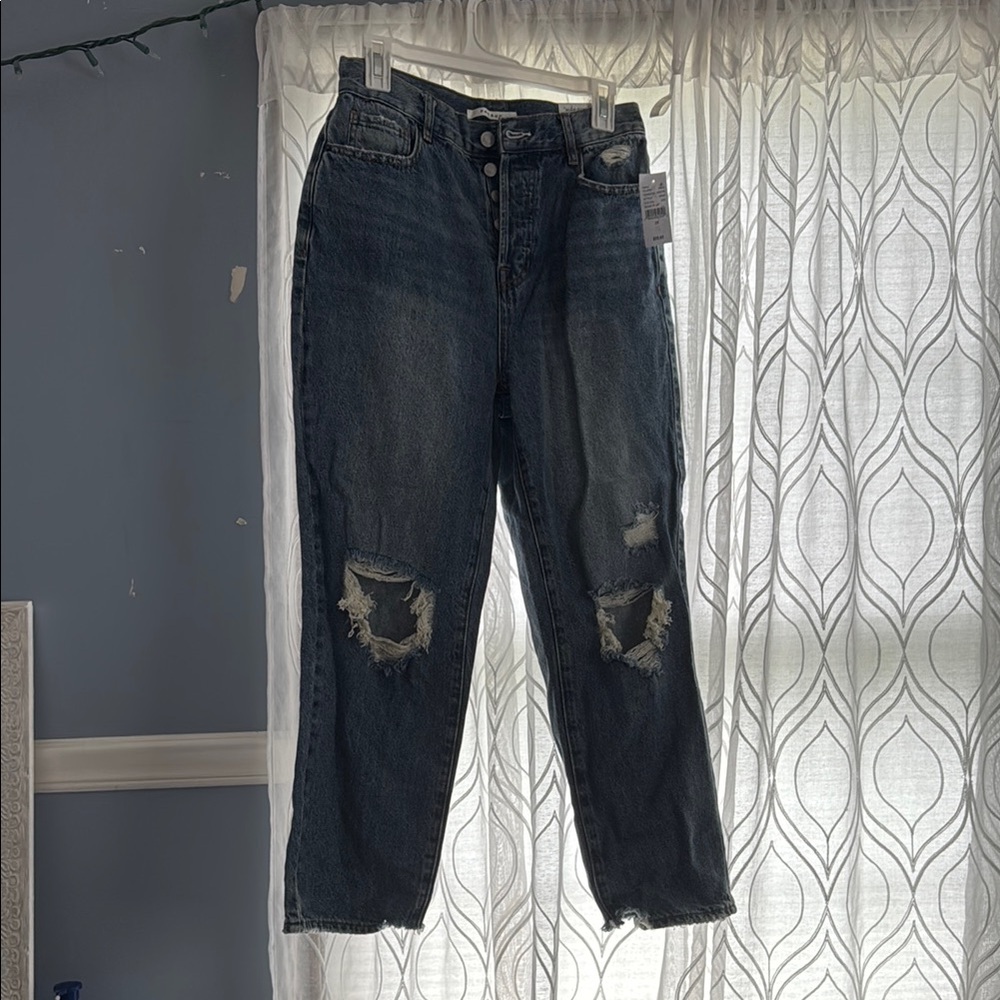 PacSun Blue Boyfriend Jeans Relaxed Fit Distressed